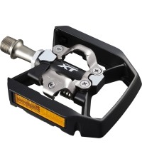 Pedalai SHIMANO T8000 Deore XT, dvipusiai, su plokštelėm SH56 (juodi)