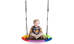 Huśtawka ogrodowa bocianie gniazdo 100cm kolorowa ECOTOYS