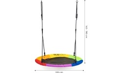 Huśtawka ogrodowa bocianie gniazdo 100cm kolorowa ECOTOYS