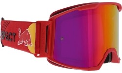 Motocross Goggles Red Bull Spect Strive Panovision, Matte Red, Purple Mirrored Lens