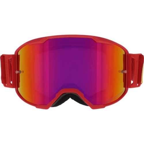 Motocross Goggles Red Bull Spect Strive Panovision, Matte Red, Purple Mirrored Lens
