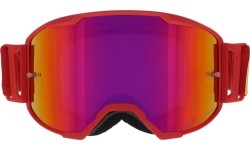 Motocross Goggles Red Bull Spect Strive Panovision, Matte Red, Purple Mirrored Lens