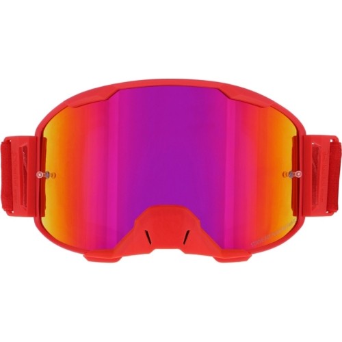 Motocross Goggles Red Bull Spect Strive Panovision, Matte Red, Purple Mirrored Lens