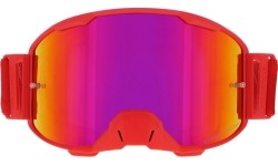 Motocross Goggles Red Bull Spect Strive Panovision, Matte Red, Purple Mirrored Lens