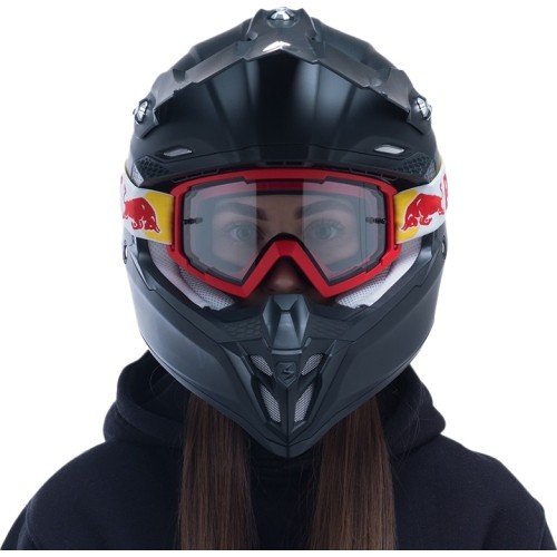 Motocross Goggles Red Bull Spect Whip, Red, Clear Lens