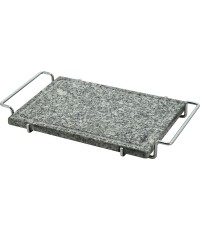 Granitowa płyta do grillowania GRANIT L z rowkiem i uchwytem, 30x20x1,65 cm