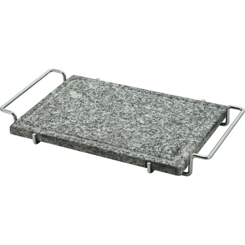 Granitowa płyta do grillowania GRANIT L z rowkiem i uchwytem, 30x20x1,65 cm