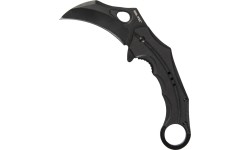 Nóż jednoręczny „Karambit" z czarną rękojeścią G10