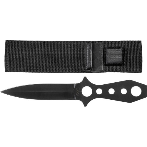 Nóż rzutka Fox Outdoor 22,5 cm w pokrowcu czarny