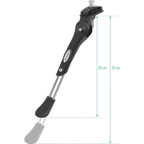 Nóżka rowerowa FORCE LUX 24-29" regulowana (aluminiowa, czarna)