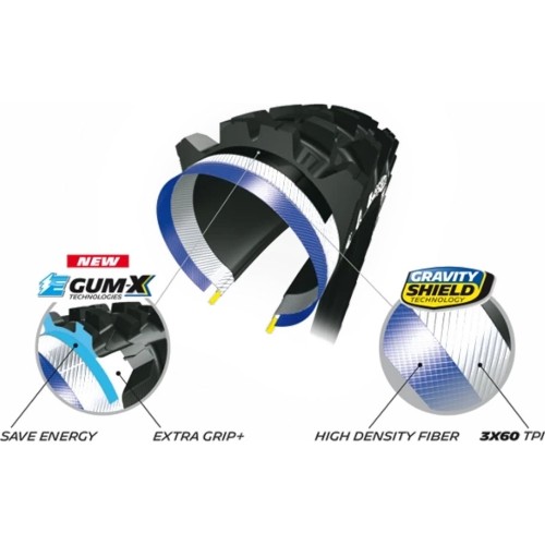 Padanga MICHELIN E-WILD GUM-X TS TLR 66-622 (29x2,60")