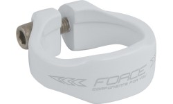 Obejma sztycy FORCE 34,9mm (aluminiowa, biała)