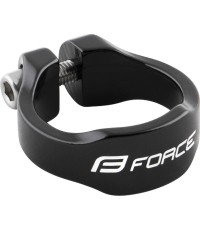 Balnelio stovo užveržimas FORCE Logo 31.8 mm aliuminis (juodas)