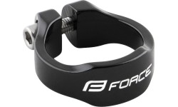 Balnelio stovo užveržimas FORCE Logo 31.8 mm aliuminis (juodas)