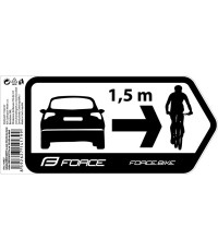 Naklejka na samochód FORCE SAFETY 184x84 mm (czarna)