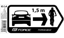 Naklejka na samochód FORCE SAFETY 184x84 mm (czarna)