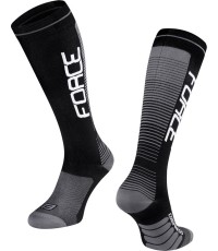 Kojinės FORCE COMPRESS, (juoda/pilka) S-M 36-41
