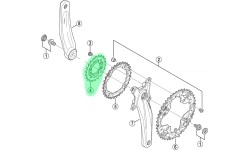 Zębatka przednia Shimano Alivio M430 22T