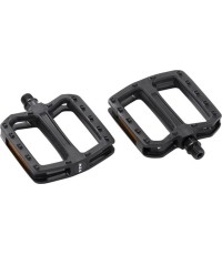 Pedalai KLS Flat 20 (plastikiai, juoda)