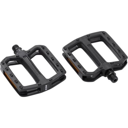 Pedalai KLS Flat 20 (plastikiai, juoda)