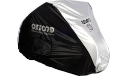 Podwójny pokrowiec na rower Oxford Aquatex (czarno-srebrny)
