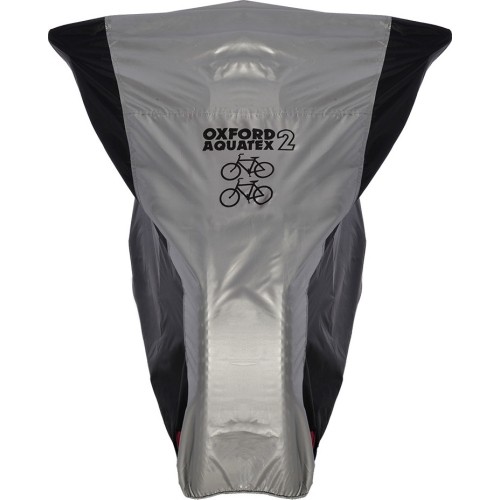 Podwójny pokrowiec na rower Oxford Aquatex (czarno-srebrny)