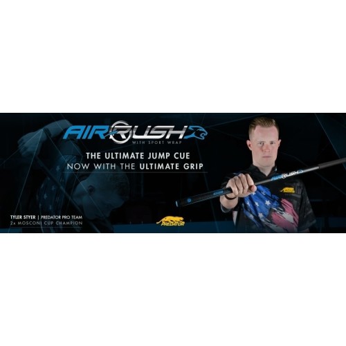 Billiard Cue, Pool, Predator Air Rush Jump, Sport Wrap, three-part, White, Uni-Loc