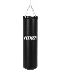 Worek bokserski Fitker Olympic ELITE, czarny, sztuczna skóra - 150x35cm