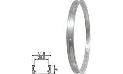 Ratlankis 20", v-brake, 36H, viengubas