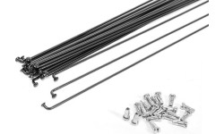 Szprychy ocynkowane 2,0x286mm + nypel 144 szt. opakowanie (czarne)