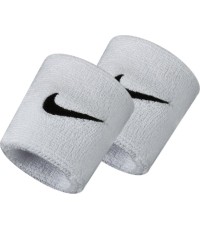 Nike Juosta Riešui Swoosh Wristbands White