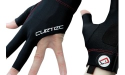 Rękawica bilardowa Cuetec Axis, 3-palcowa, czarno-czerwona, XL
