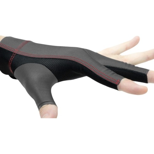 Rękawica bilardowa Cuetec Axis, 3-palcowa, szara, L