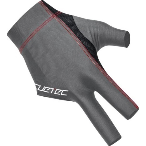 Rękawica bilardowa Cuetec Axis, 3-palcowa, na prawą rękę, szara, L