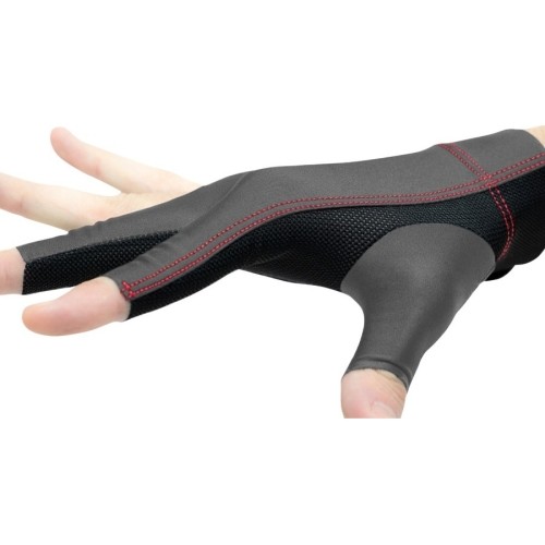 Rękawica bilardowa Cuetec Axis, 3-palcowa, na prawą rękę, szara, L