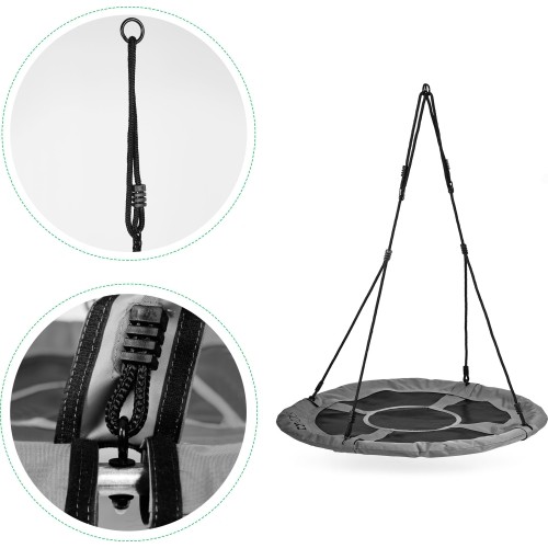 Huśtawka ogrodowa bocianie gniazdo 100cm szara ECOTOYS