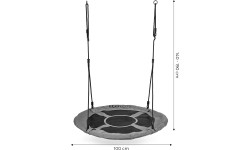 Huśtawka ogrodowa bocianie gniazdo 100cm szara ECOTOYS