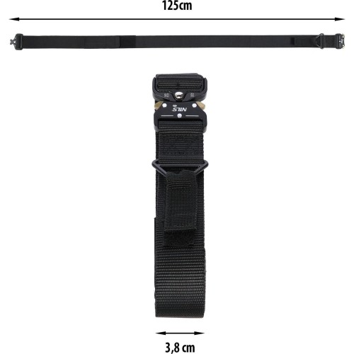 NC1729 TACTICAL BELT BLACK 125CM NILS CAMP