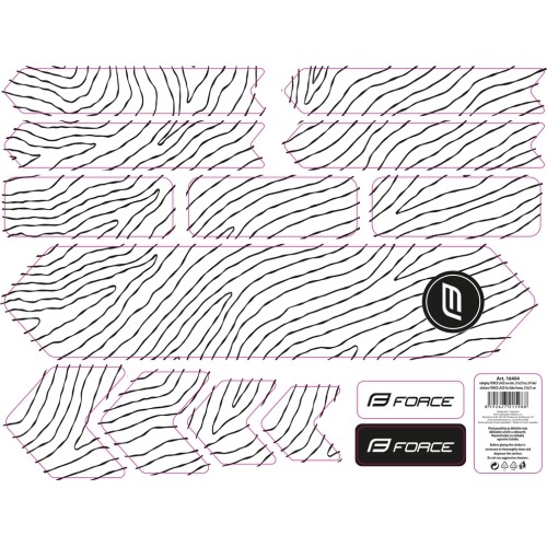 Naklejki na rower FORCE LACE, 37x27cm