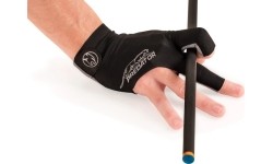 Billiard Glove, Predator Second Skin, 3-Finger, black-grey, to wear on right hand, S&M