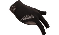 Billiard Glove, Predator Second Skin, 3-Finger, black-grey, to wear on right hand, L&XL