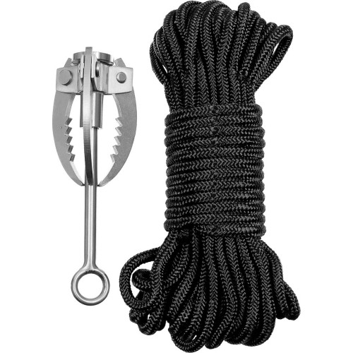 Grappling Hook metal foldable with rope