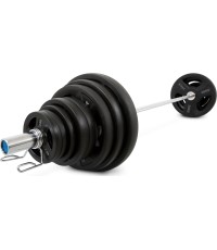 Zestaw talerzy olimpijskich Pivot Fitness PVT-100 Pro Training, chromowany gryf