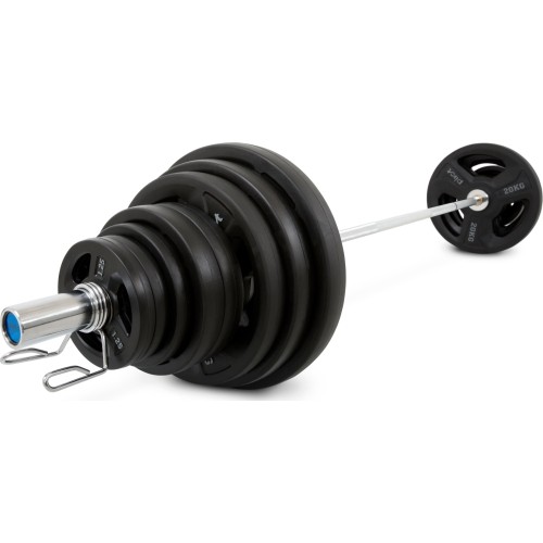 Zestaw talerzy olimpijskich Pivot Fitness PVT-100 Pro Training, chromowany gryf