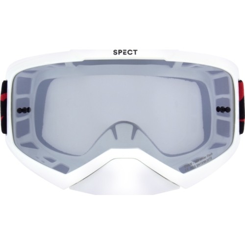 Motocross Goggles Red Bull Spect Evan, White, Smoke/Silver Lens