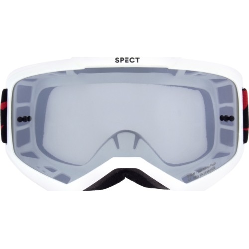 Motocross Goggles Red Bull Spect Evan, White, Smoke/Silver Lens