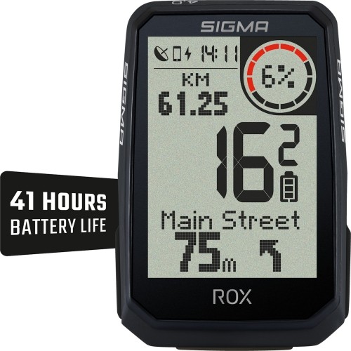 Licznik rowerowy SIGMA ROX 4.0 Endurance GPS Black, zestaw z czujnikami