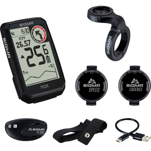 Dviračio kompiuteris SIGMA ROX 4.0 Endurance GPS Black Sensor Set