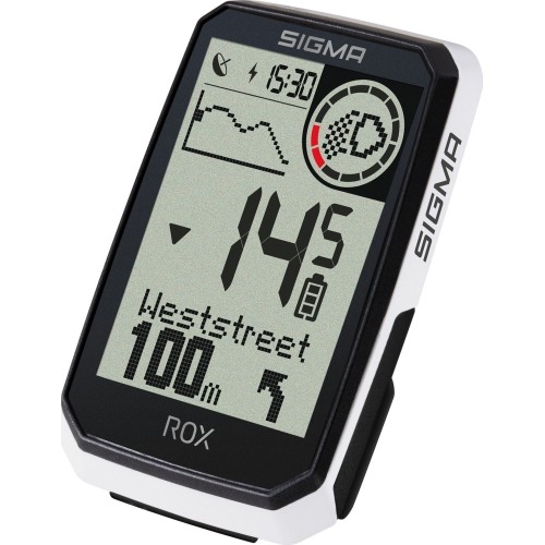 Dviračio kompiuteris SIGMA ROX 4.0 Endurance GPS White Sensor Set