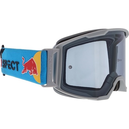 Motocross Goggles Red Bull Spect Strive Panovision, Matte Light Gray, Smoke Lens